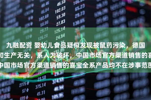 九融配资 婴幼儿食品疑似发现被鼠药污染，德国喜宝回应：与产品质量和生产无关，系人为破坏，中国市场官方渠道销售的喜宝全系产品均不在涉事范围